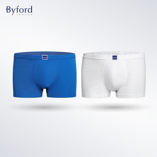BYFORD/百富男士精梳棉亚麻平角裤香港产抗菌透气四角裤MW79010 - 图2