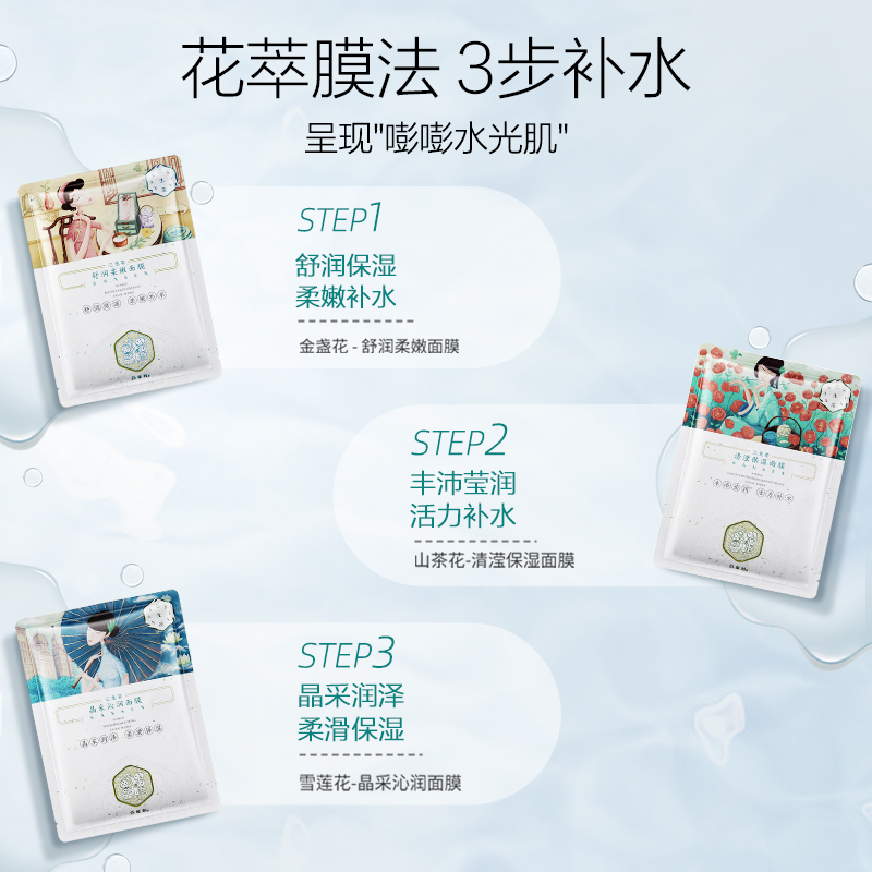 【72】三生花百雀羚娇嫩悦颜面膜60片