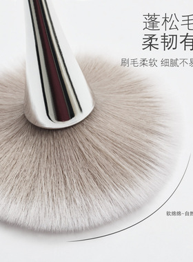 美甲指甲刷粉尘刷指甲清洁刷美妆工具银色小蛮腰美甲刷子软毛粉底