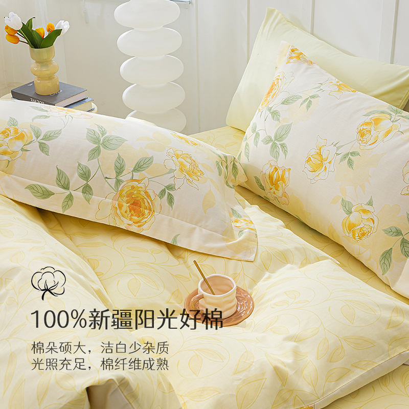 美眠康多喜爱牛奶绒套件亲肤保暖四件套抗静电珊瑚绒被套床单