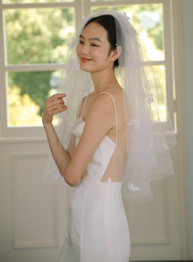 拍照公主蓬蓬造型头纱yesdress
