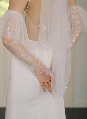 花瓣结婚婚礼拍照头纱yesdress