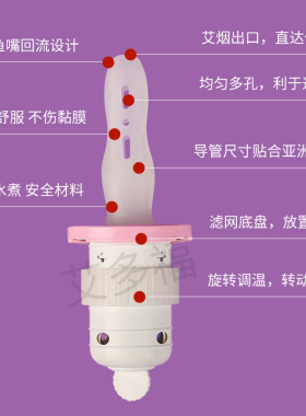 私密艾灸美容院会阴灸专用硅胶导管工具女性私护护理熏蒸家用软管