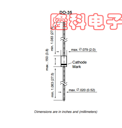 1N751ATR直插F751A进口仙童5V1 5.1V稳压二极管1N751A原装DO-35 - 图2