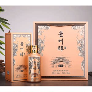 贵州醇金尊53度酱香型白酒 送礼坤沙纯粮食高粱酒金尊500mL*1单瓶