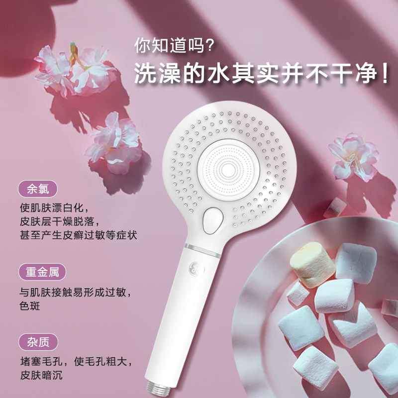 美国ge过滤软水净水vc除氯美肤花洒 GE通用电气净水净水器