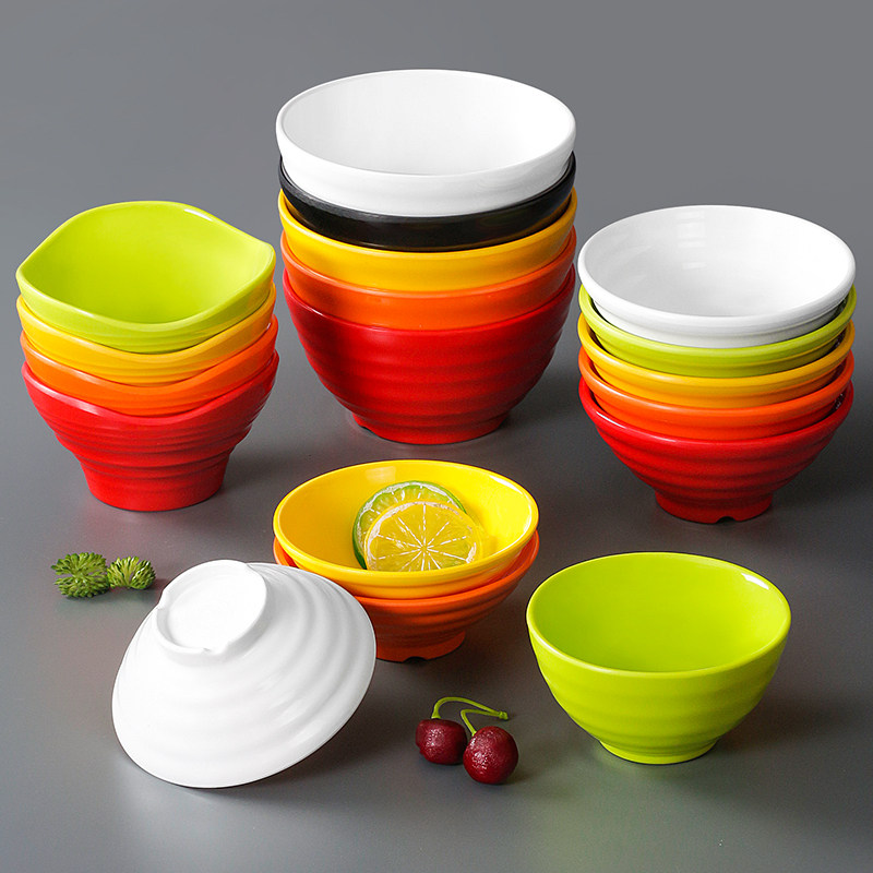 密胺餐具塑料小碗商用小汤碗仿瓷饭店饭碗餐饮火锅小料调料蘸料碗
