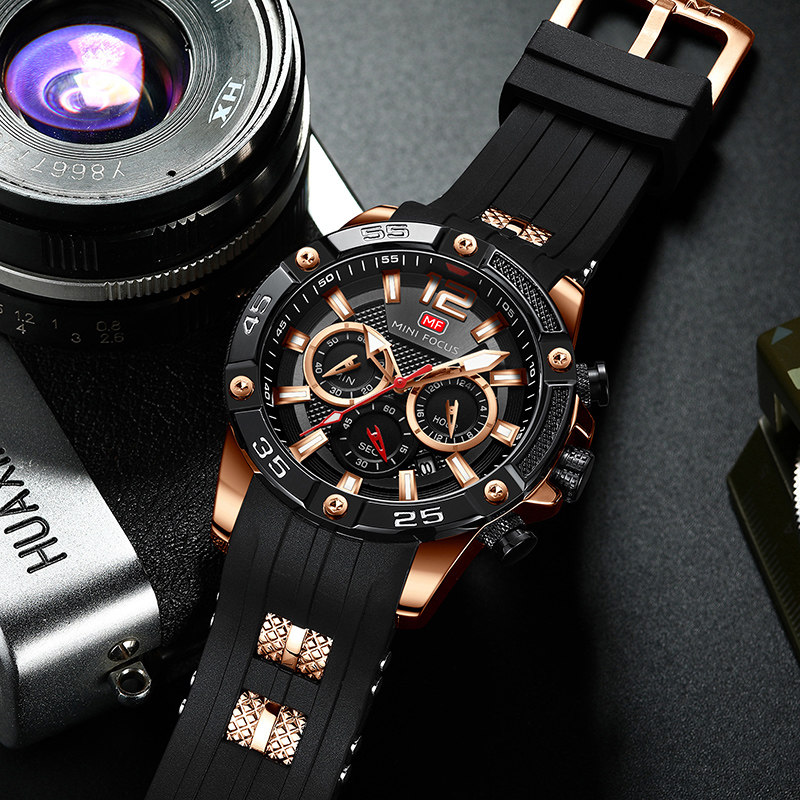 宝格拉BAOGELA运动手表休闲男表防水石英多功能学生大表盘男手表