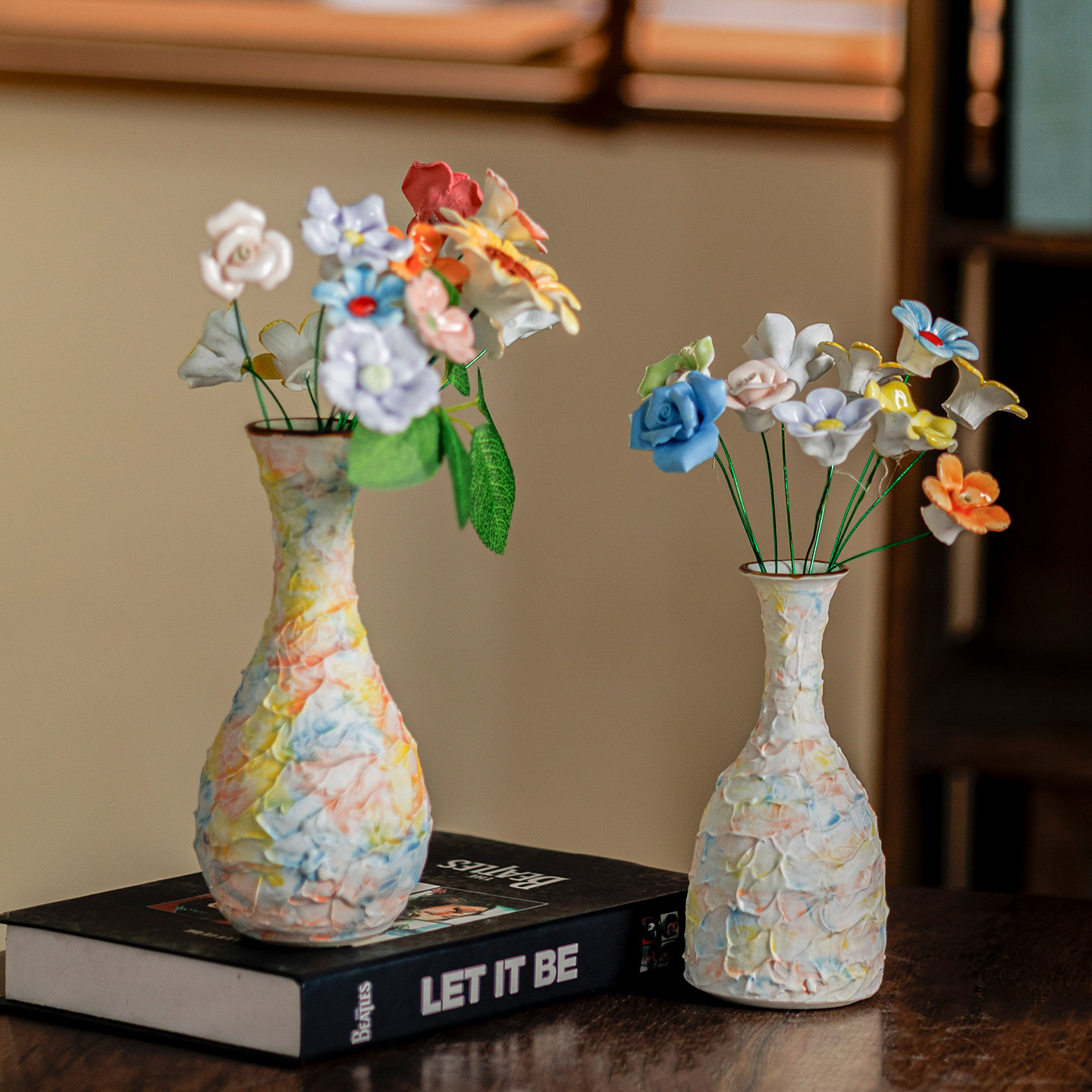 景德镇陶瓷花瓶马卡龙色艺术摆件陶瓷永生花家居饰品创意礼物花器,淘宝优惠券,粉丝福利购,淘宝优惠卷