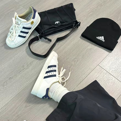 Adidas originals superstar阿迪三叶草金标贝壳头休闲板鞋EG4958-图0