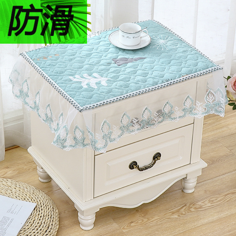 床头柜盖布防滑加厚欧式布艺蕾丝家用打印机防尘保护罩套简约现代,淘宝优惠券,粉丝福利购,淘宝优惠卷