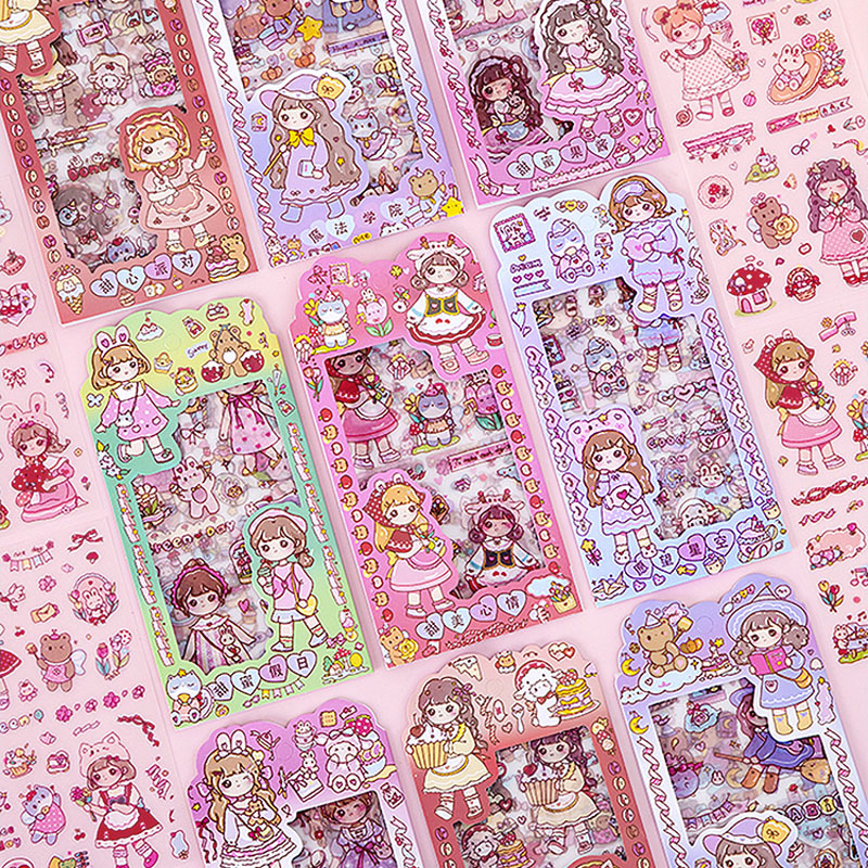 Cute girly character DIY decorative stickers