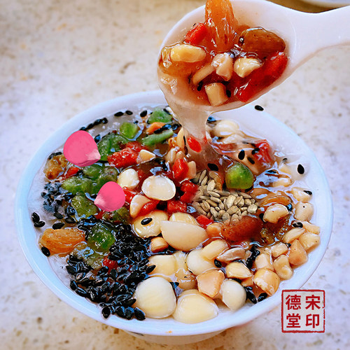 开封特产德宋堂杏仁茶配料老北京杏仁粉藕粉羹早餐玫瑰代餐粥包邮 - 图1