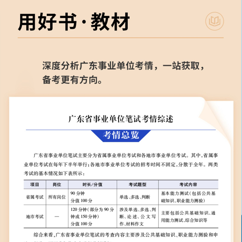 广东事业编历年真题集中招聘统考中公2024年广东省事业单位考试公共基础知识公基职测基本能力一本通教材试卷综合类资料联考编制-图1