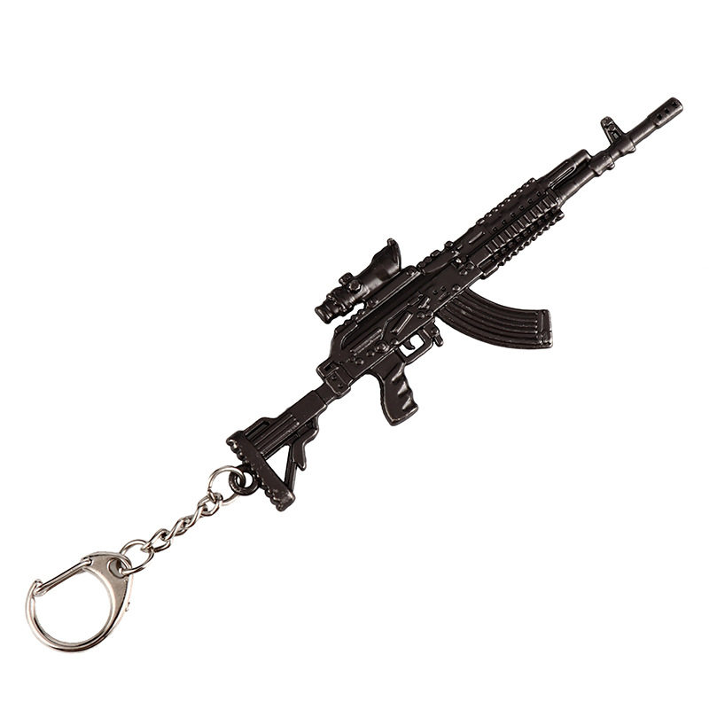 绝地求生钥匙扣绝地求生吃鸡挂件98k狙击枪玩具仿真金属枪支钥匙扣游戏武器模型