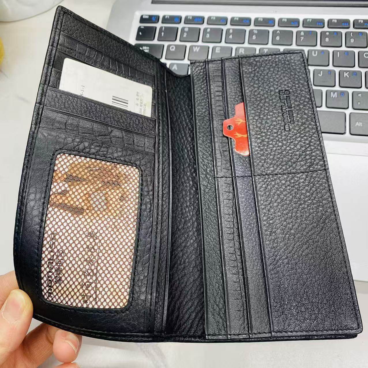 黑色钱包男长款钱包手拿包男士头层牛皮多卡位钱包欧美风格拉链,淘宝优惠券,粉丝福利购,淘宝优惠卷