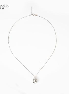 玛戈丽珍珠项链奥地利水晶皇冠大珍珠倪妮同款小众轻奢高级感施家