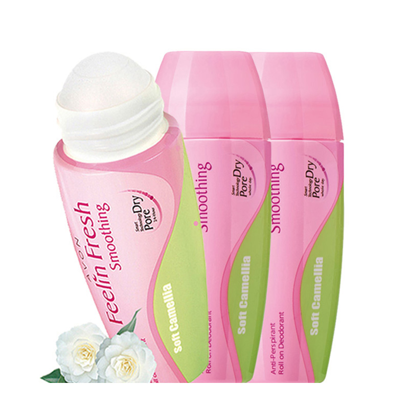 avon雅芳惠林美专卖店雅芳3支装山茶花香止汗香体露男女滚珠持久清新淡香清爽止汗抑味3