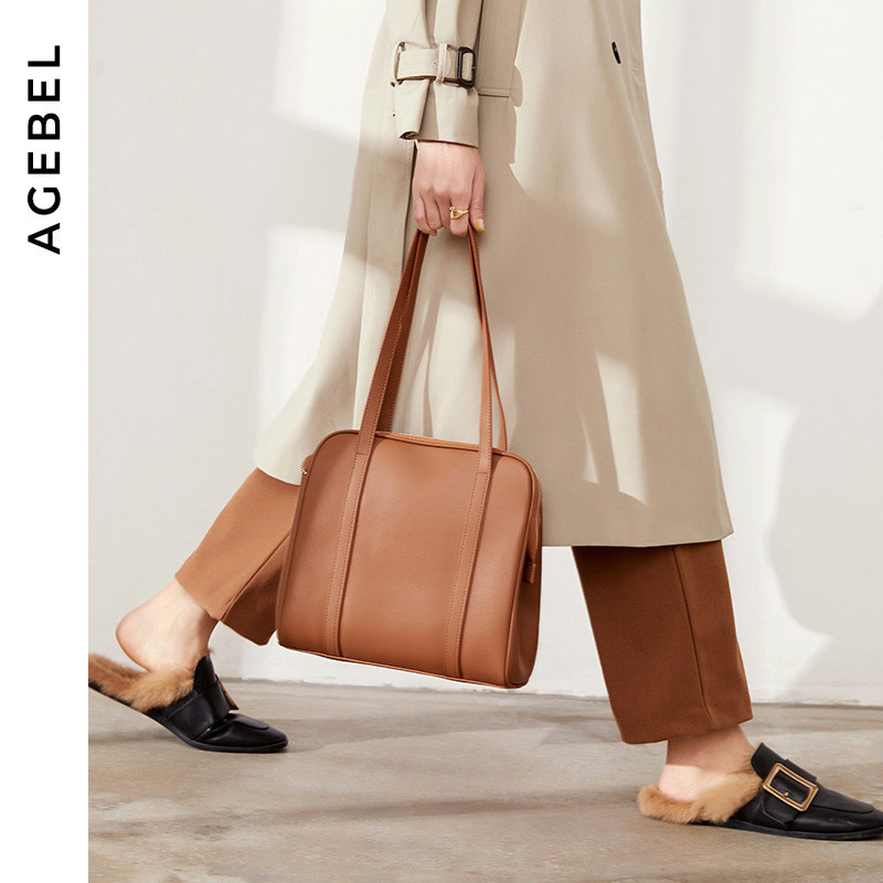 包包女2021新款真皮单肩包 艾吉贝女士包袋