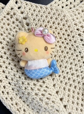 日本ULALOV香港限定美人鱼哈喽kitty猫毛绒包挂件玩偶女生礼物