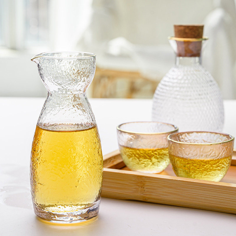 日式锤纹玻璃清酒壶酒具女生酒杯冰梅酒果酒杯白酒杯米酒小酒杯子,淘宝优惠券,粉丝福利购,淘宝优惠卷
