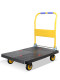 Folding flat car quiet hand cart, small cart, pull cargo, cargo cargo transport trailer, trailer, four -wheel plastic