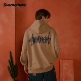 Базовая демисезонная толстовка с капюшоном, балахон в стиле хип-хоп, для влюбленных, свободный крой, в американском стиле