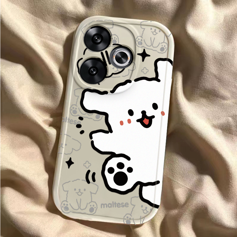 适用红米Note13R手机壳小米RedmiNote13R5G保护套Redmi新款Noto可爱RED液态硅胶软壳全包防摔Not男女黑猫白狗 - 图1