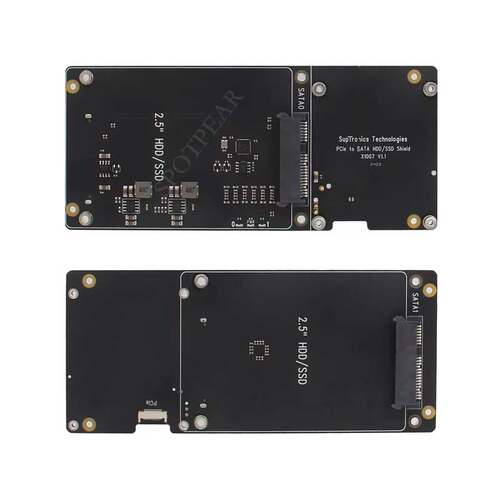 树莓派5 X1007 PCIe转2.5寸SATA HDD/SSD双硬盘扩展板 - 图3