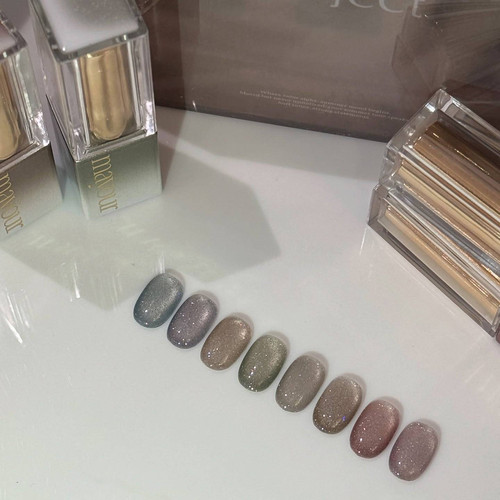 2025 韩国 Mayour 7月新色 Object 碎钻 猫眼胶 甲油胶 INS网红 - 图0