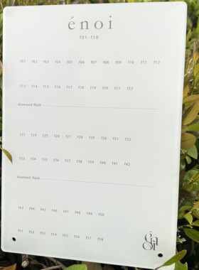 日本Enoi碎钻胶亚克力材质色卡板 色卡全套68全新色板空白