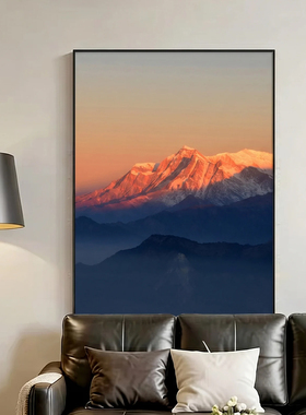 金山玄关装饰画2026新款客厅背景墙落地壁画梅里雪山办公室挂画