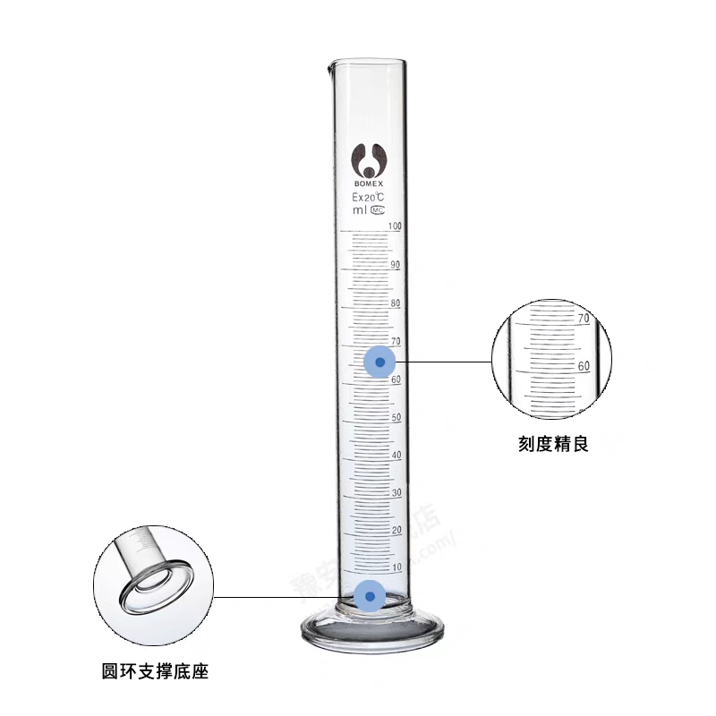 玻璃量筒刻度量杯5ml10ml25ml50ml100ml250ml500ml1000ml实验室 - 图0