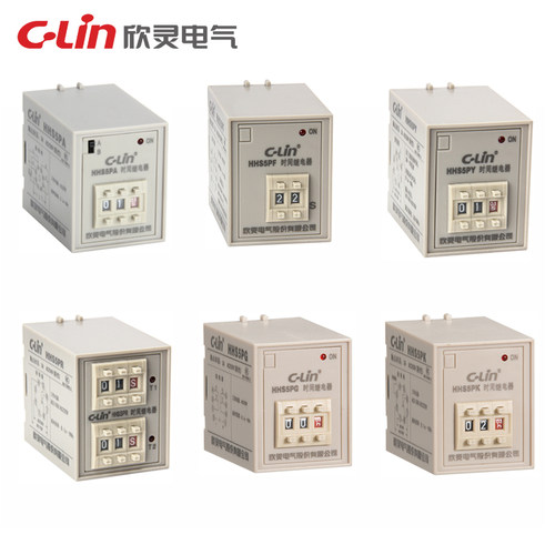 欣灵时间继电器HHS5PA/R/K/Y通电断开数字星三角ST3P瞬动220V - 图0