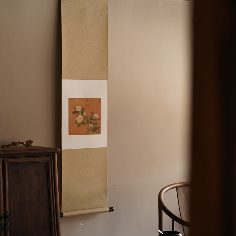 是名一鹿 | 宋小品花鸟挂画中式禅意装饰画卷轴蔷薇桃花茶空间,淘宝优惠券,粉丝福利购,淘宝优惠卷