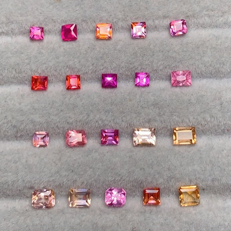 天然彩色蓝宝石裸石精切方形可定制镶嵌18k金手链戒指耳钉11,淘宝优惠券,粉丝福利购,淘宝优惠卷