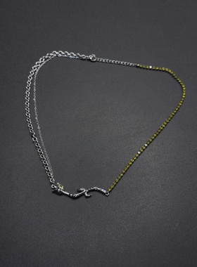 淡黄色项链小众设计感百搭时尚配饰冷淡风个性简约饰品R80251