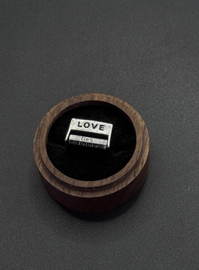 New Vintage 古著 简约银色字母LOVE戒指文艺气质戒指P122751