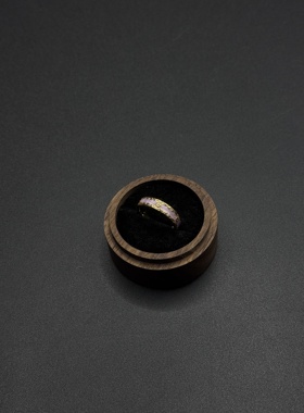 法式复古鎏金紫色滴釉花纹小众冷淡风甜酷时尚指环R72356