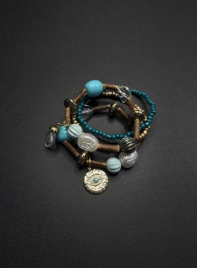 Vintage古着设计感古早风独特小众手链复古手链82355