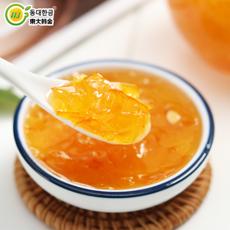东大韩金旗舰店东大韩金蜂蜜柚子茶500gX2瓶 韩式水果茶酱冲饮品奶茶自制原料2