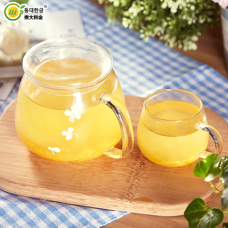 东大韩金旗舰店东大韩金蜂蜜柚子茶+柠檬茶1kg*2韩式水果茶酱冲泡水喝的冲饮品1