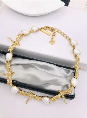 欧美潮oscardelarenta复古珍珠