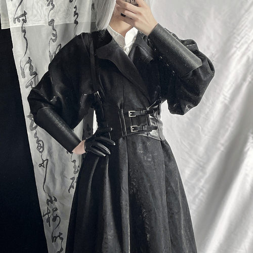 青云霓裳原创汉服【北暝】唐制圆领袍缺胯袍男女同款秋冬加厚暗纹 - 图3