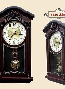 新款欧式摆钟客厅打点报时挂表