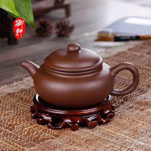 宜兴正品名家紫砂壶石瓢仿古西施壶全手工原矿朱泥小茶壶特价包邮 - 图1