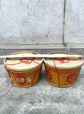 竹编箩筐篮闽南婚庆竹篮喜事竹编