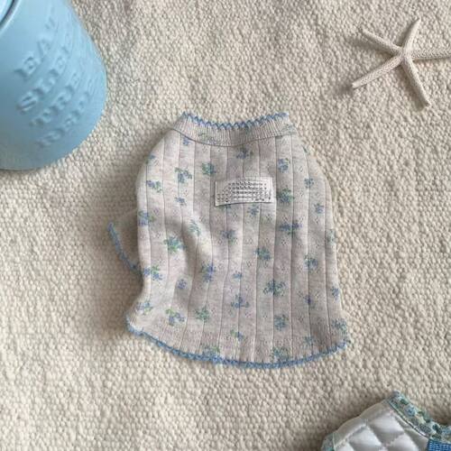 宠物马尔济斯秋冬碎花打底衫衣服泰迪约克夏小狗 - 图0