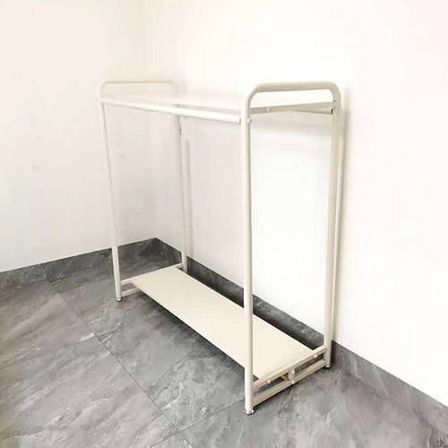 服装店中岛架落地式双排奶油风女装店铺中间双层货架童装展示架 - 图3