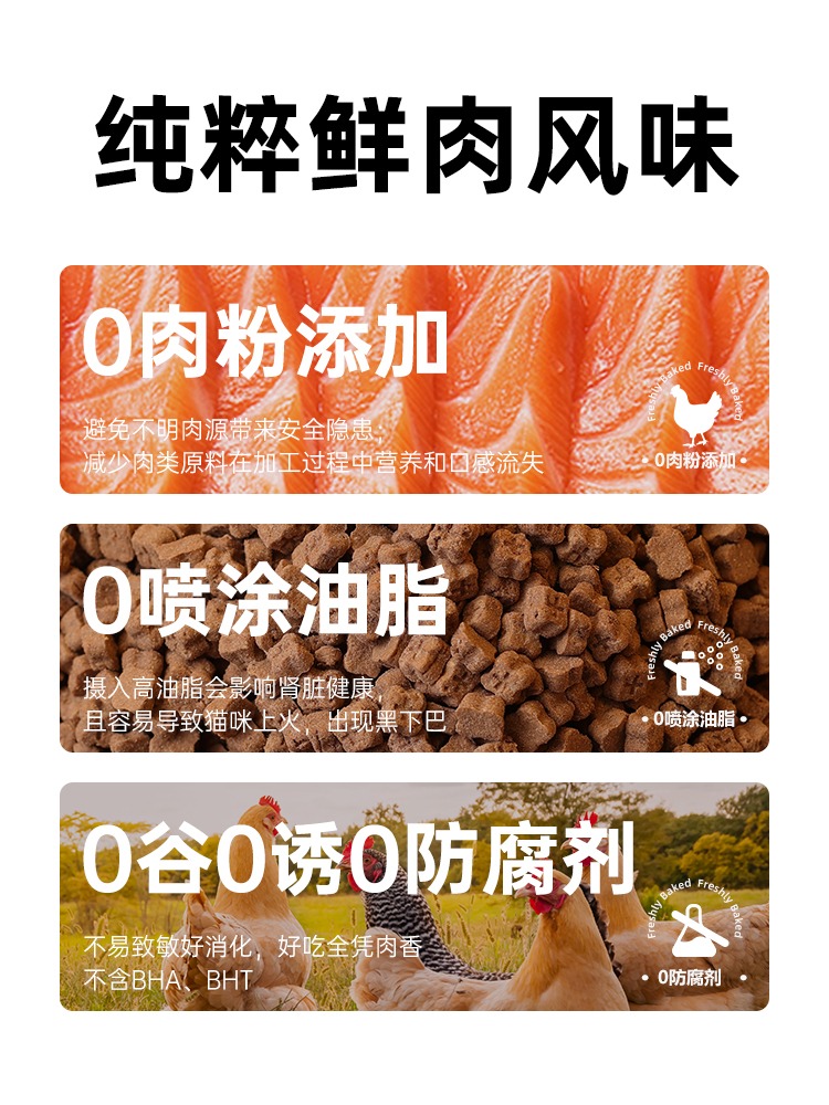 有鱼猫粮低温烘焙猫粮鲜肉成猫粮幼猫粮全价全阶段挑食猫粮布偶